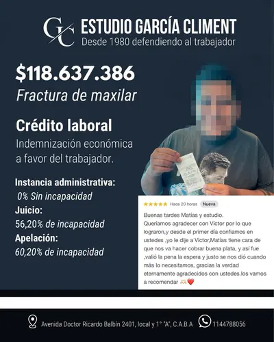 Caso resuelto - $118.637.386 por fractura de maxilar